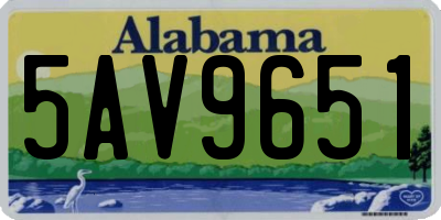 AL license plate 5AV9651