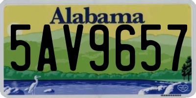 AL license plate 5AV9657