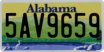 AL license plate 5AV9659