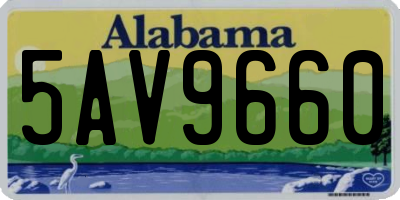 AL license plate 5AV9660
