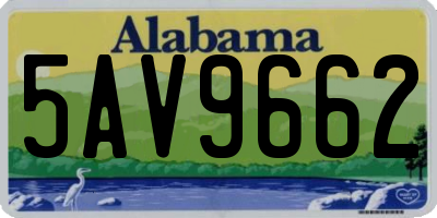 AL license plate 5AV9662