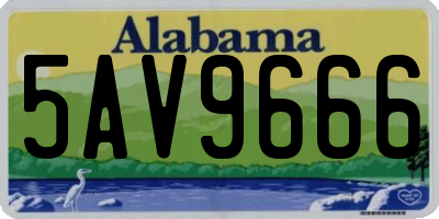 AL license plate 5AV9666