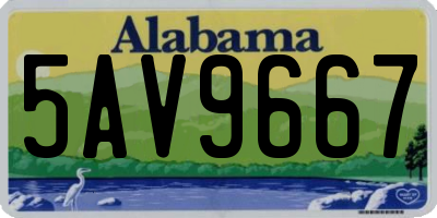 AL license plate 5AV9667