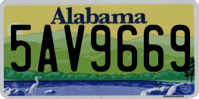 AL license plate 5AV9669