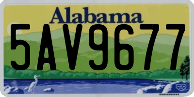 AL license plate 5AV9677