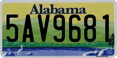 AL license plate 5AV9681