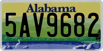 AL license plate 5AV9682