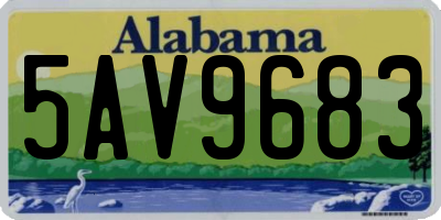 AL license plate 5AV9683