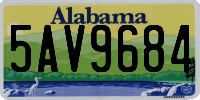 AL license plate 5AV9684