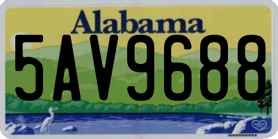 AL license plate 5AV9688