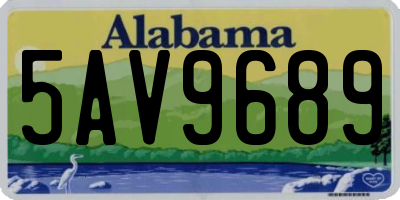 AL license plate 5AV9689