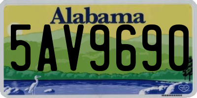 AL license plate 5AV9690