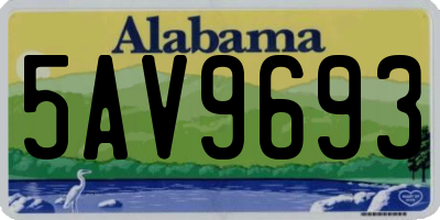 AL license plate 5AV9693