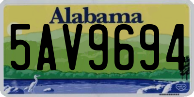 AL license plate 5AV9694