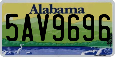 AL license plate 5AV9696