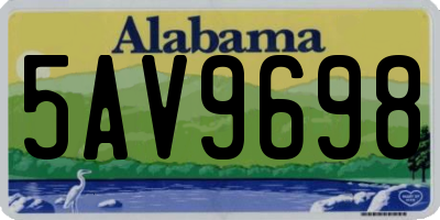 AL license plate 5AV9698