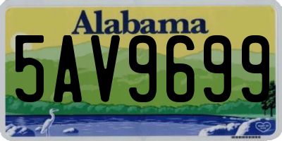 AL license plate 5AV9699
