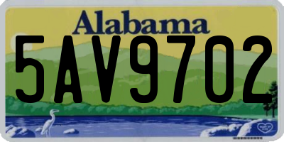 AL license plate 5AV9702