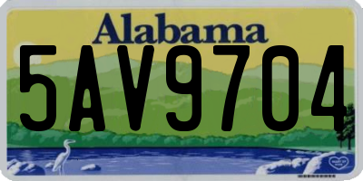AL license plate 5AV9704