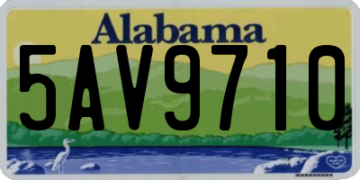 AL license plate 5AV9710