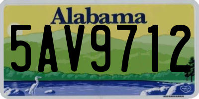 AL license plate 5AV9712