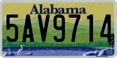 AL license plate 5AV9714