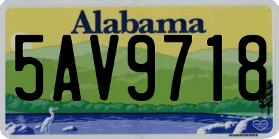 AL license plate 5AV9718