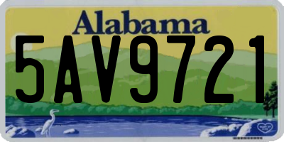 AL license plate 5AV9721