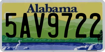 AL license plate 5AV9722