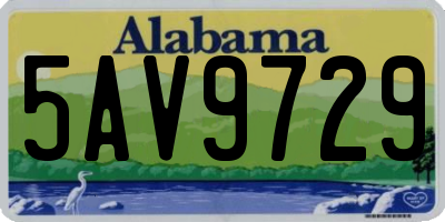 AL license plate 5AV9729