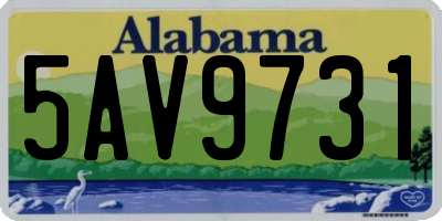 AL license plate 5AV9731