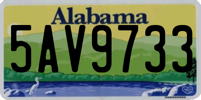 AL license plate 5AV9733
