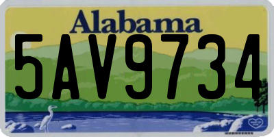 AL license plate 5AV9734