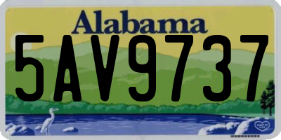 AL license plate 5AV9737