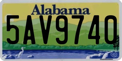 AL license plate 5AV9740