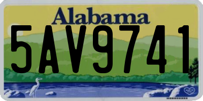 AL license plate 5AV9741