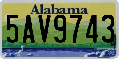 AL license plate 5AV9743