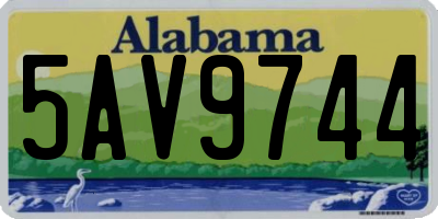 AL license plate 5AV9744