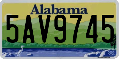 AL license plate 5AV9745