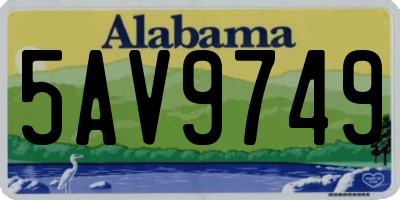 AL license plate 5AV9749