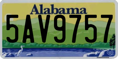 AL license plate 5AV9757