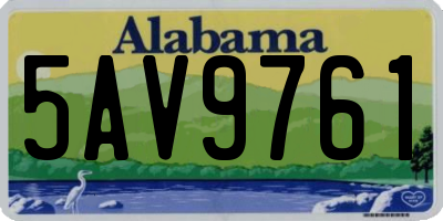 AL license plate 5AV9761