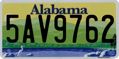 AL license plate 5AV9762