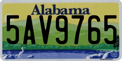 AL license plate 5AV9765