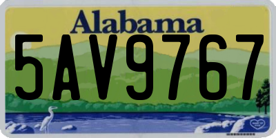AL license plate 5AV9767