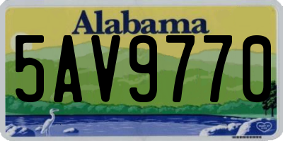 AL license plate 5AV9770
