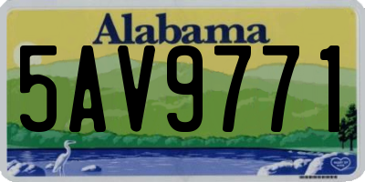 AL license plate 5AV9771