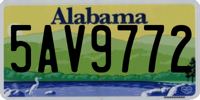 AL license plate 5AV9772