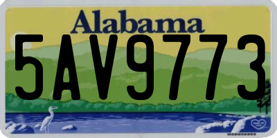 AL license plate 5AV9773
