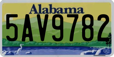 AL license plate 5AV9782